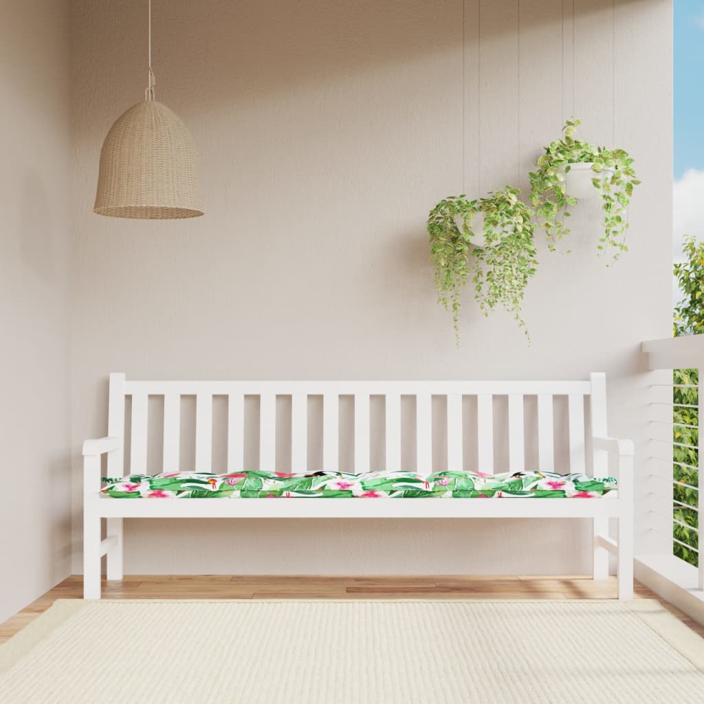 VidaXL coussin de banc de jardin 200x50x7 cm tissu multicolore