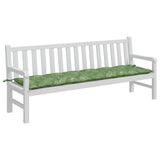 VidaXL coussin de banc de jardin motif feuille 200x50x7 cm tissu