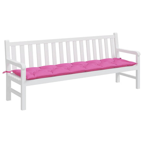 VidaXL coussin de banc de jardin 200x50x7 cm tissu rose