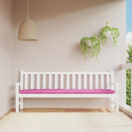 VidaXL coussin de banc de jardin 200x50x7 cm tissu rose