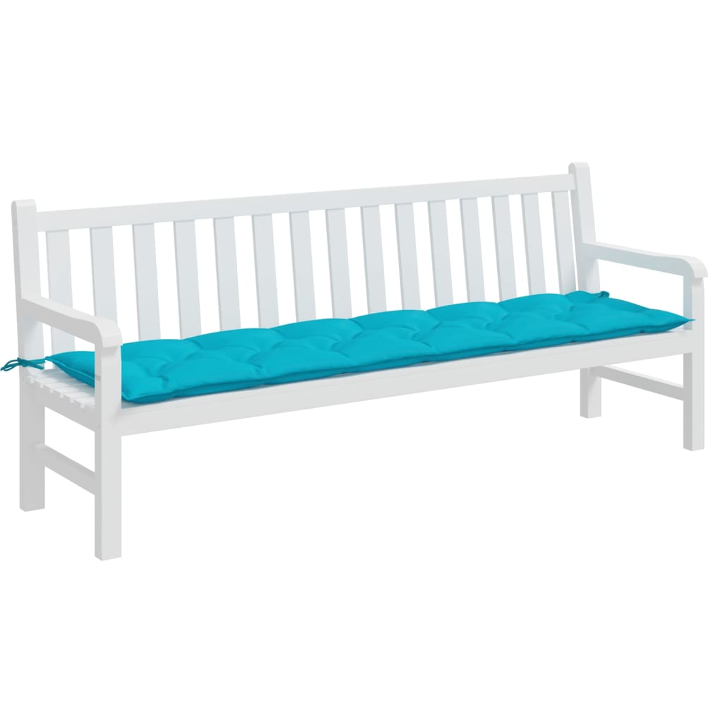 VIDAXL Garden Bench Blaphion 200x50x7 cm tkanina turkiza