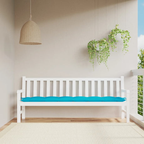 VidaXL coussin de banc de jardin 200x50x7 cm tissu turquoise
