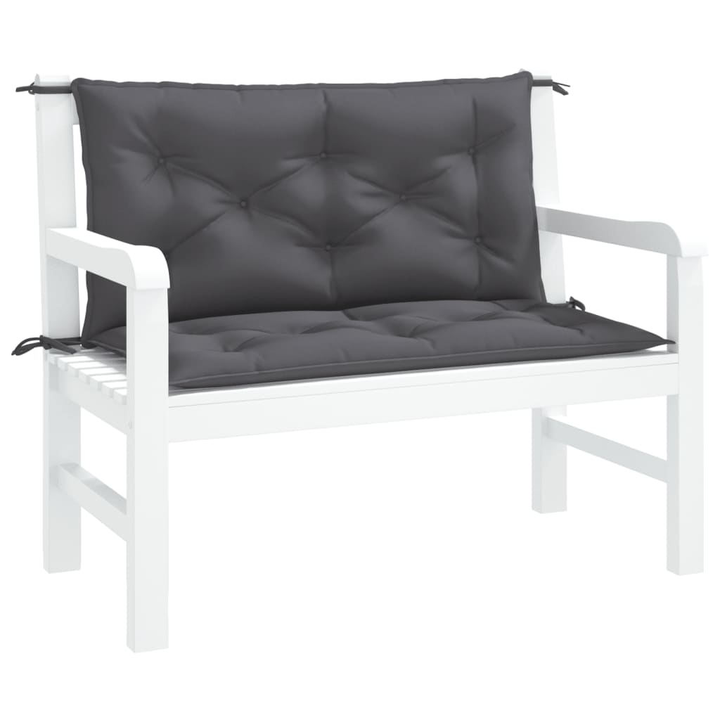 Vidaxx coussins de banc de jardin 2 pcs 100x50x7 cm tissu oxford anthracite