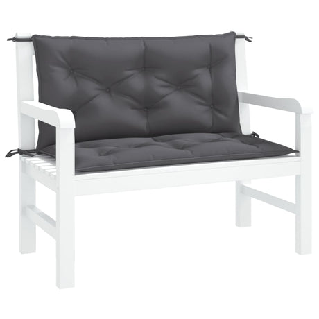 Vidaxx coussins de banc de jardin 2 pcs 100x50x7 cm tissu oxford anthracite