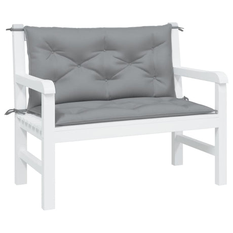 Vidaxx coussins de banc de jardin 2 pcs 100x50x7 cm tissu oxford gris