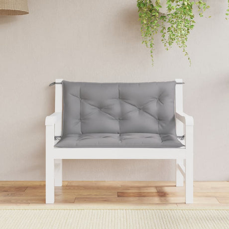 Vidaxx coussins de banc de jardin 2 pcs 100x50x7 cm tissu oxford gris
