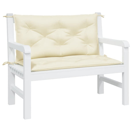 Vidaxx coussins de banc de jardin 2 pcs 100x50x7 cm tissu oxford couleur crème