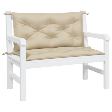 Vidaxx coussins de banc de jardin 2 pcs 100x50x7 cm tissu oxford beige