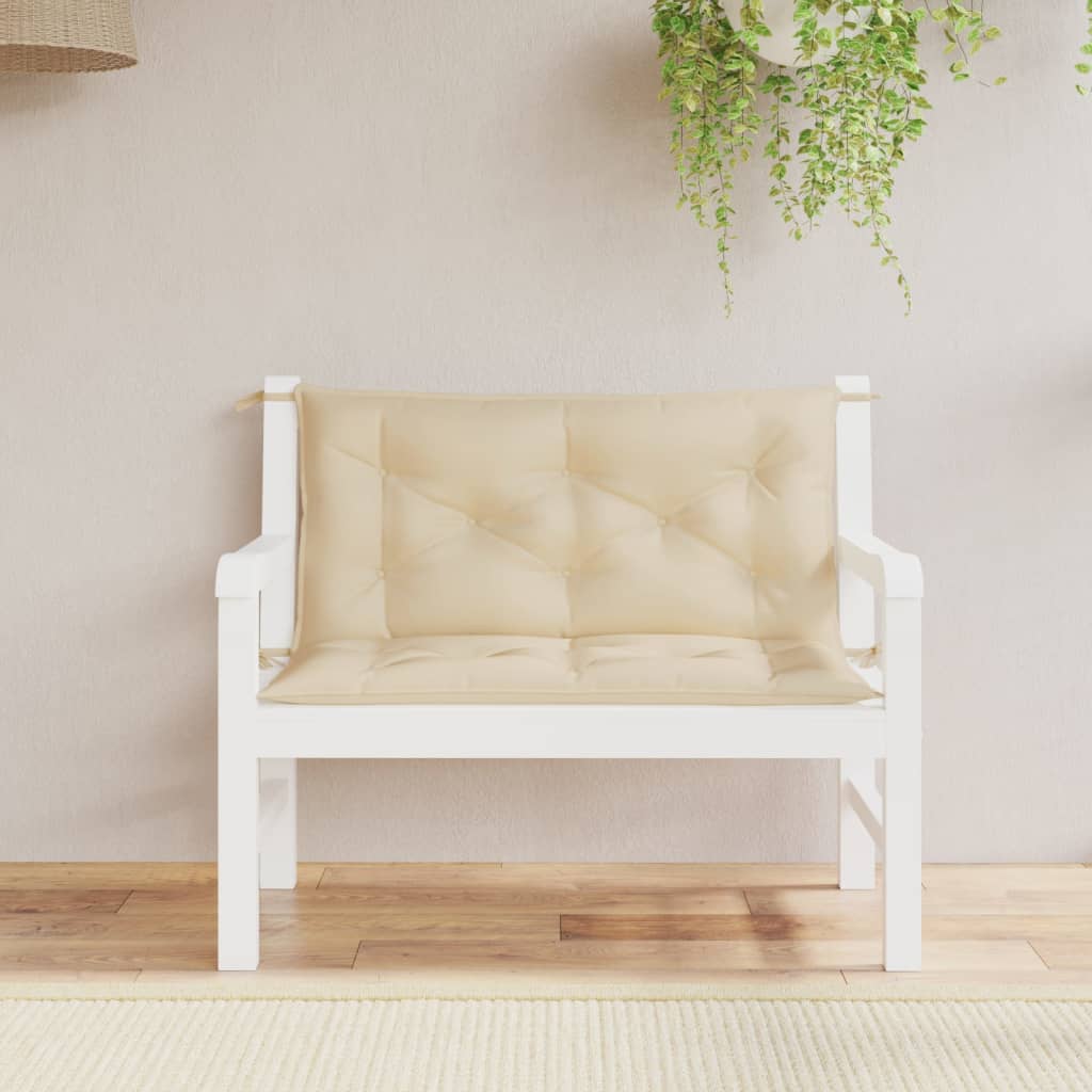 Vidaxx coussins de banc de jardin 2 pcs 100x50x7 cm tissu oxford beige