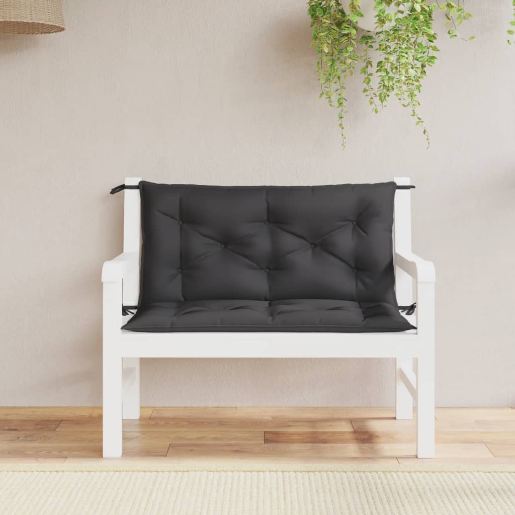 Vidaxx coussins de banc de jardin 2 pcs 100x50x7 cm tissu oxford noir