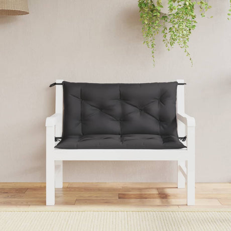 Vidaxx coussins de banc de jardin 2 pcs 100x50x7 cm tissu oxford noir