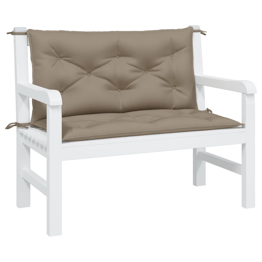 Vidaxx coussins de banc de jardin 2 pcs 100x50x7 cm tissu oxford taupe