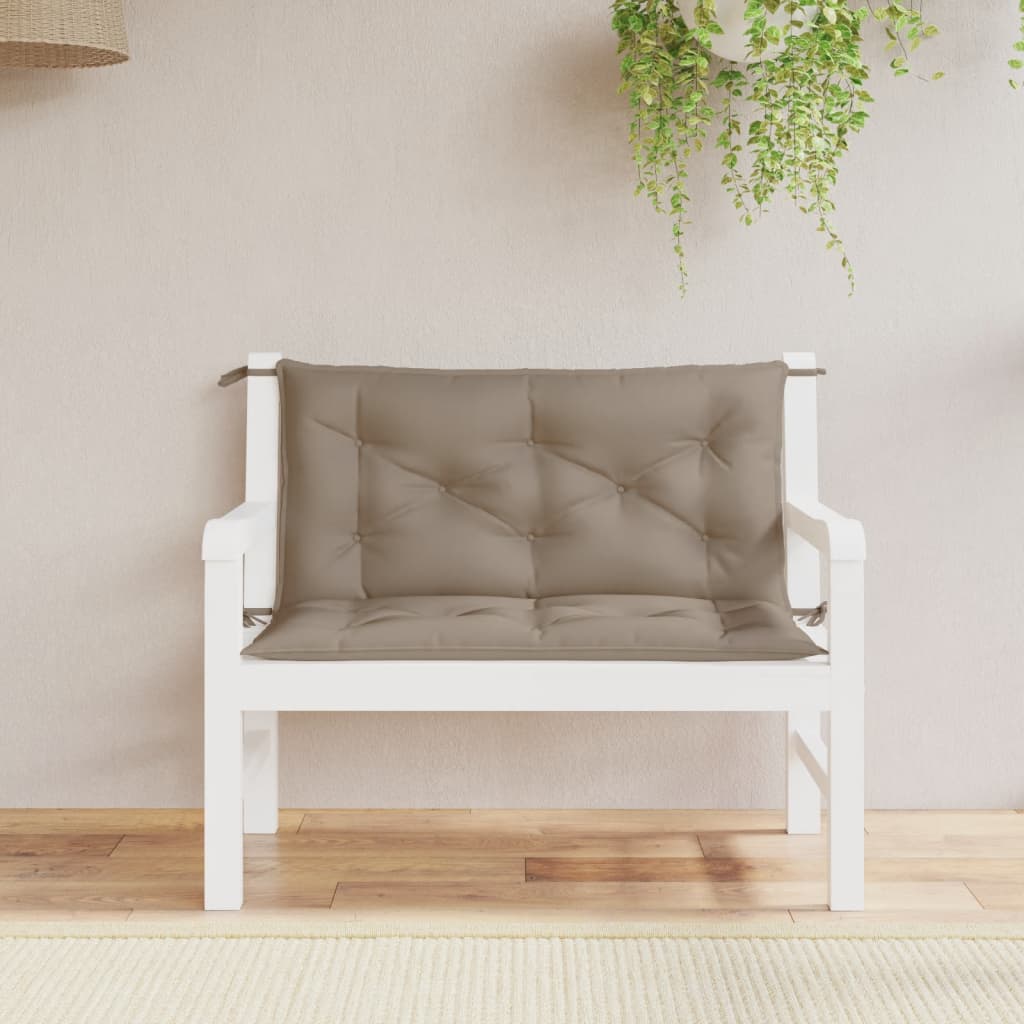 Vidaxx coussins de banc de jardin 2 pcs 100x50x7 cm tissu oxford taupe