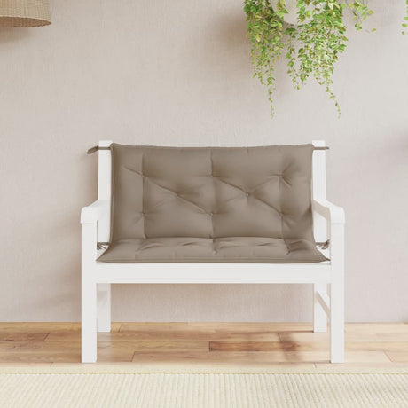 Vidaxx coussins de banc de jardin 2 pcs 100x50x7 cm tissu oxford taupe