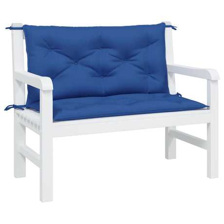 Vidaxx coussins de banc de jardin 2 pcs 100x50x7 cm tissu oxford bleu royal