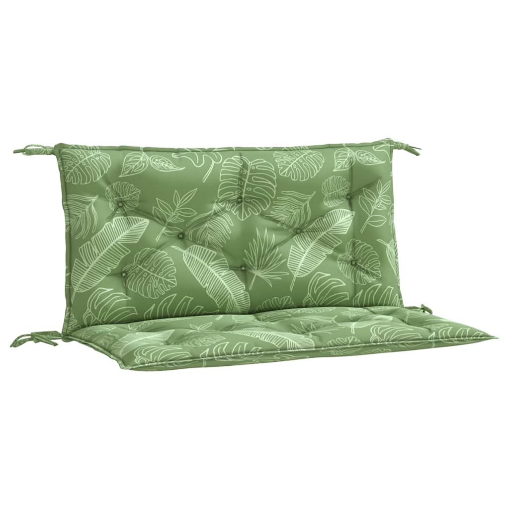 Vidaxx coussins de banc de jardin 2 pcs motif feuille 100x50x7 cm tissu