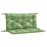 Vidaxx coussins de banc de jardin 2 pcs motif feuille 100x50x7 cm tissu