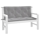 Vidaxx coussins de banc de jardin 2 pcs 120x50x7 cm tissu oxford gris