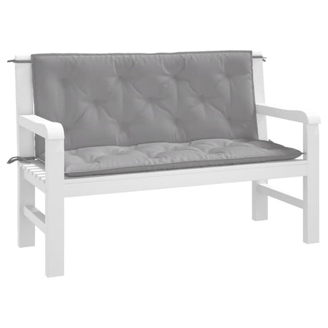 Vidaxx coussins de banc de jardin 2 pcs 120x50x7 cm tissu oxford gris