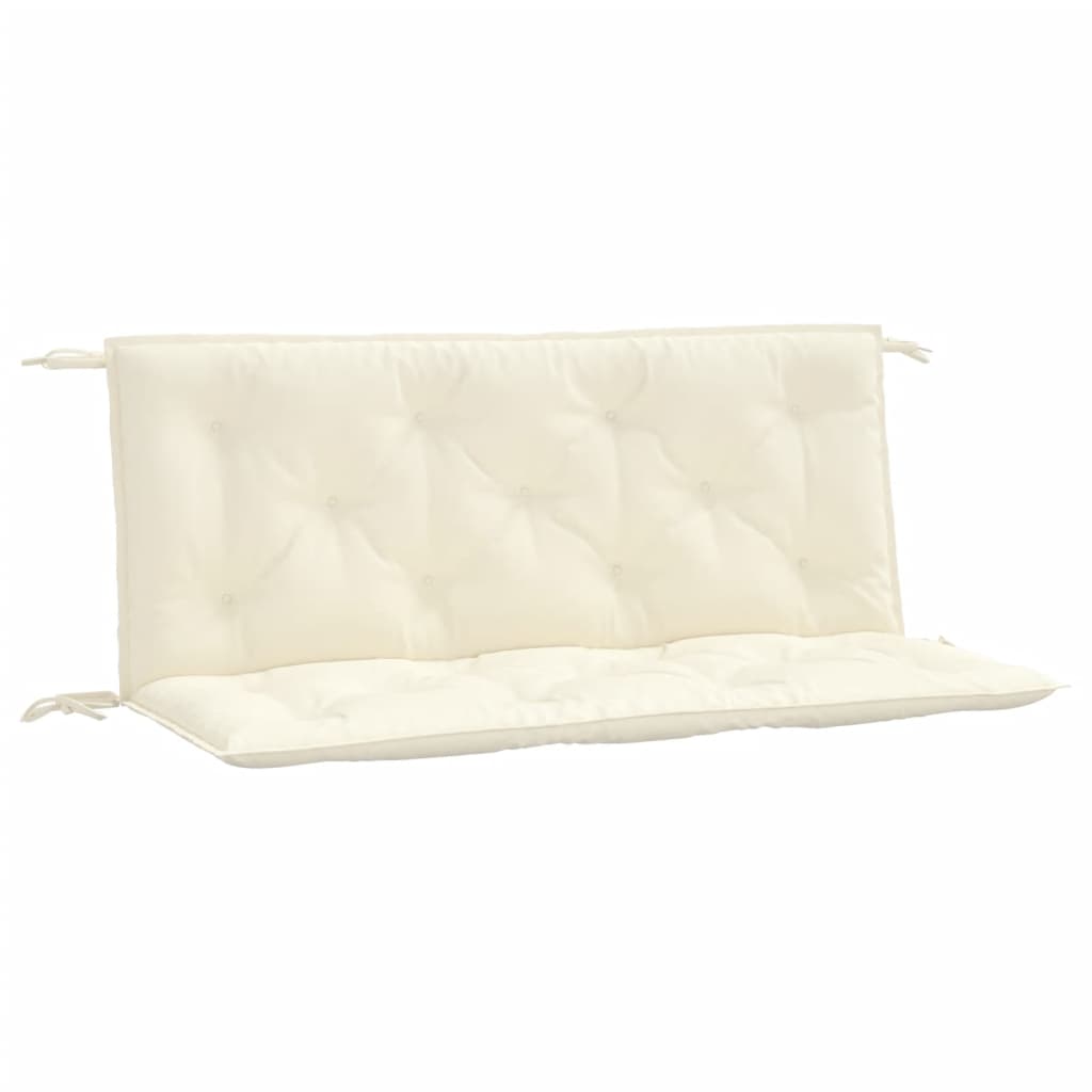Vidaxx coussins de banc de jardin 2 pcs 120x50x7 cm tissu oxford blanc crème