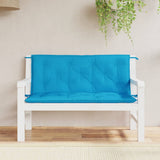 Vidaxx coussins de banc de jardin 2 pcs 120x50x7 cm tissu oxford bleu clair