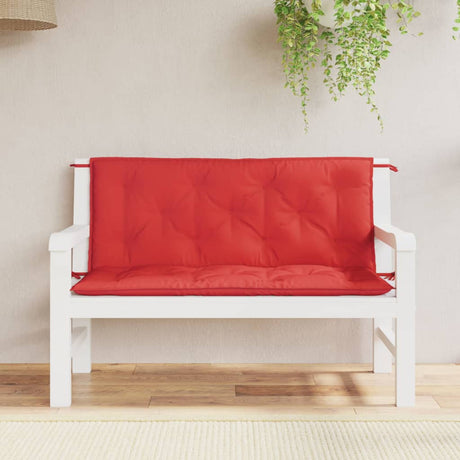 Vidaxx coussins de banc de jardin 2 pcs 120x50x7 cm tissu oxford rouge