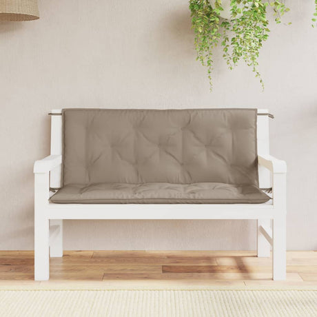 Vidaxx coussins de banc de jardin 2 pcs 120x50x7 cm tissu oxford taupe