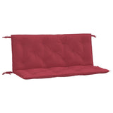 Vidaxx coussins de banc de jardin 2 pcs 120x50x7 cm tissu oxford rouge vin