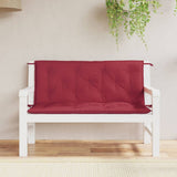 Vidaxx coussins de banc de jardin 2 pcs 120x50x7 cm tissu oxford rouge vin