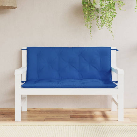 Vidaxx coussins de banc de jardin 2 pcs 120x50x7 cm tissu oxford bleu