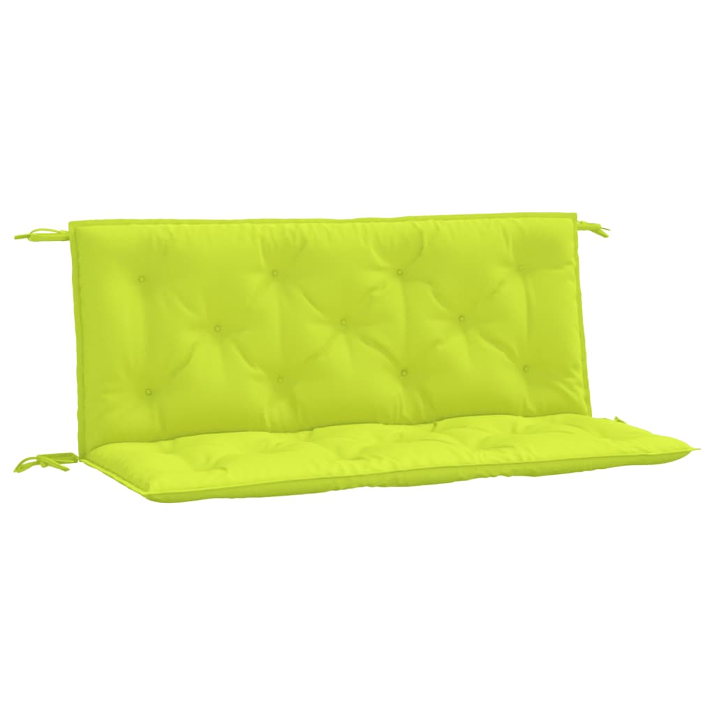 Vidaxx coussins de banc de jardin 2 pcs 120x50x7 cm tissu oxford vert vif