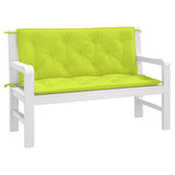 Vidaxx coussins de banc de jardin 2 pcs 120x50x7 cm tissu oxford vert vif