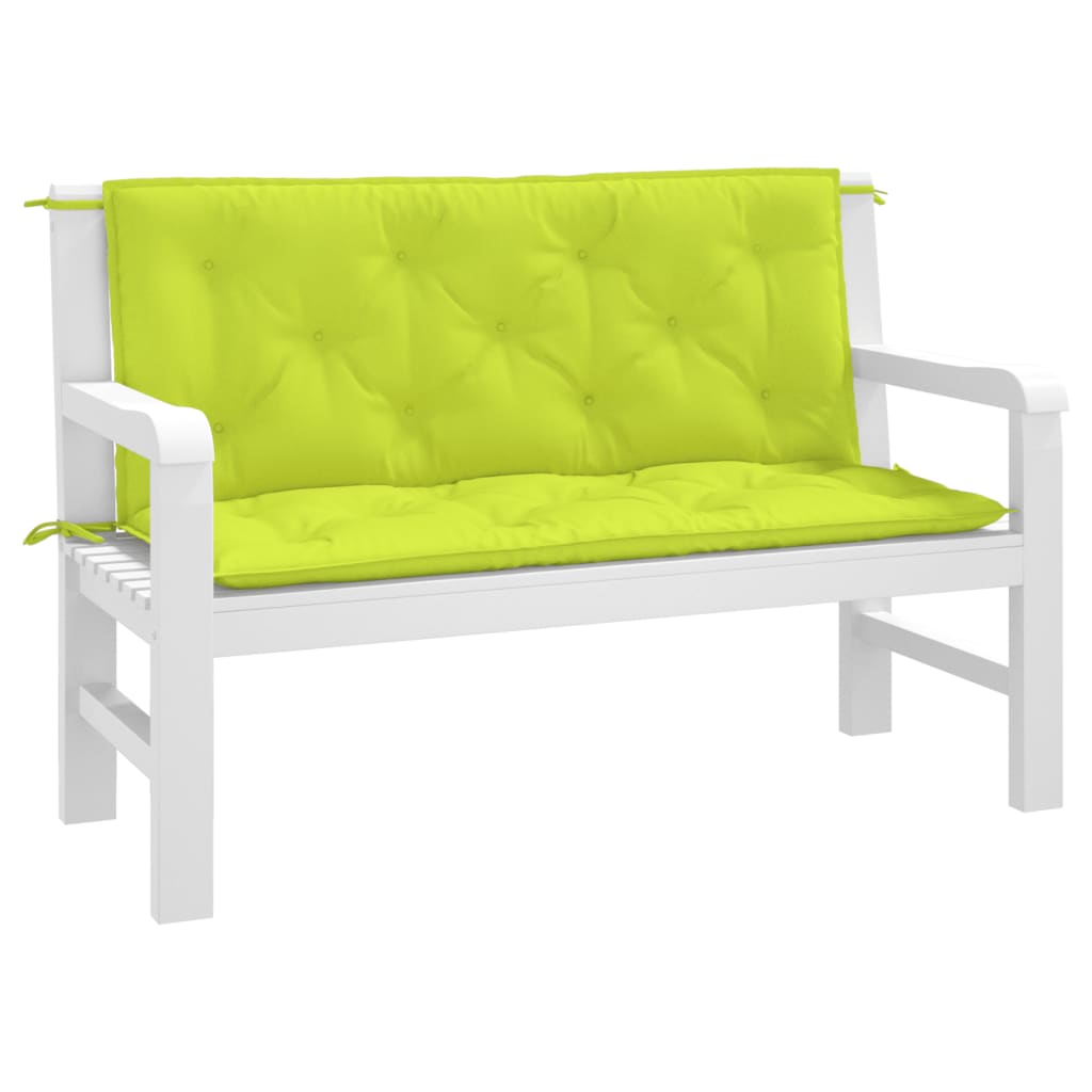 Vidaxl Garden Bench Puder 2 PCS 120x50x7 cm Oxford Stof Clear Green