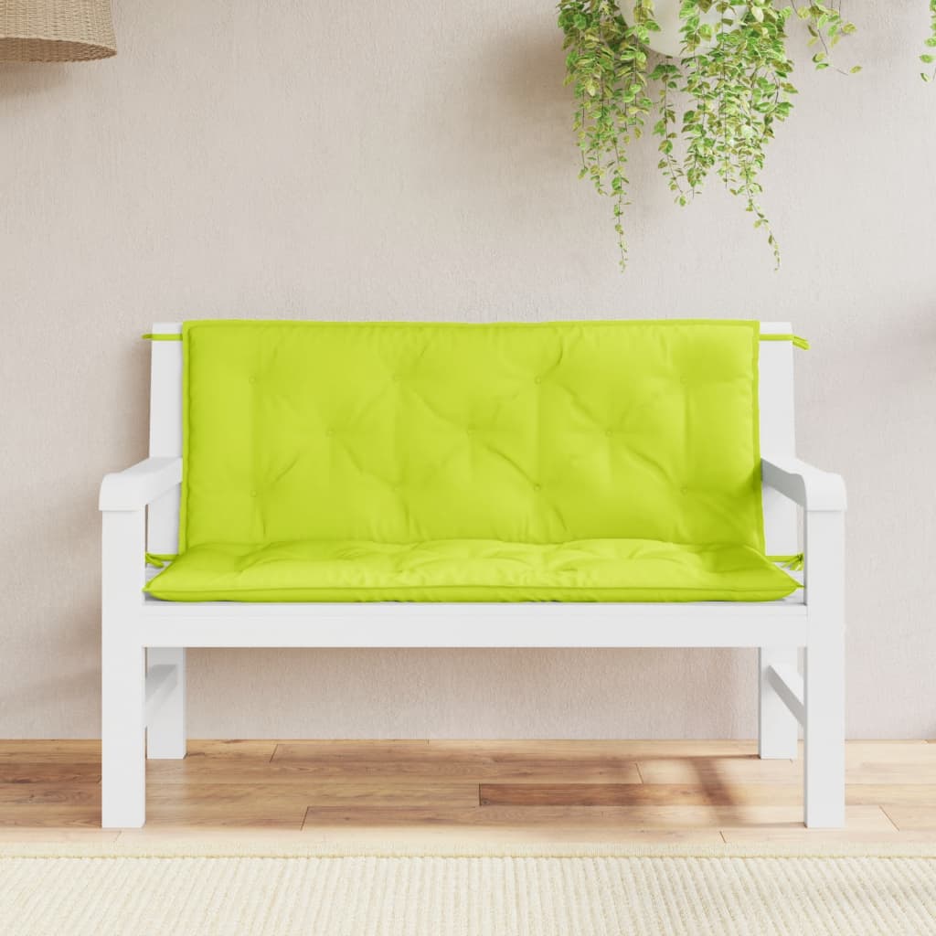 Vidaxl Garden Bench Puder 2 PCS 120x50x7 cm Oxford Stof Clear Green