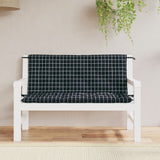 Vidaxl Garden Bench polštáře 2 Stedman vzor 120x50x7 cm tkanina černá