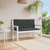 Vidaxx coussins de banc de jardin 2 pcs motif losange 120x50x7 cm tissu noir