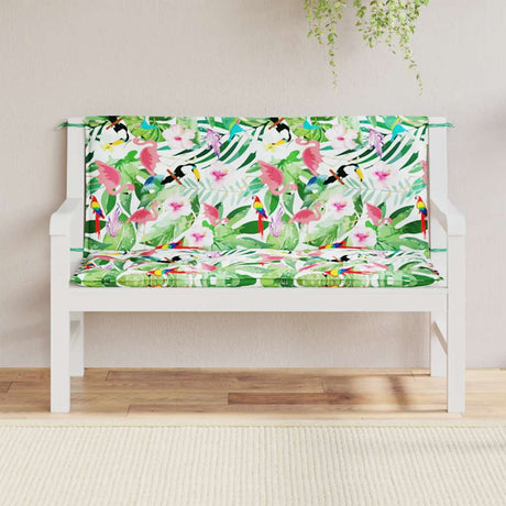 VidaXL coussins de banc de jardin 2 pcs 120x50x7 cm tissu multicolore