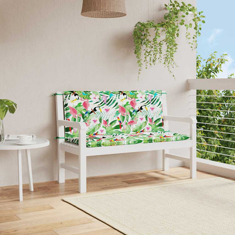 VidaXL coussins de banc de jardin 2 pcs 120x50x7 cm tissu multicolore