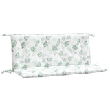 Vidaxx coussins de banc de jardin 2 pcs motif feuille 120x50x7 cm tissu