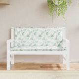 Vidaxx coussins de banc de jardin 2 pcs motif feuille 120x50x7 cm tissu