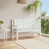 Vidaxx coussins de banc de jardin 2 pcs motif feuille 120x50x7 cm tissu