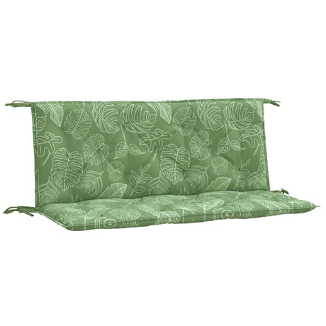 Vidaxx coussins de banc de jardin 2 pcs motif feuille 120x50x7 cm tissu