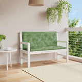 Vidaxx coussins de banc de jardin 2 pcs motif feuille 120x50x7 cm tissu