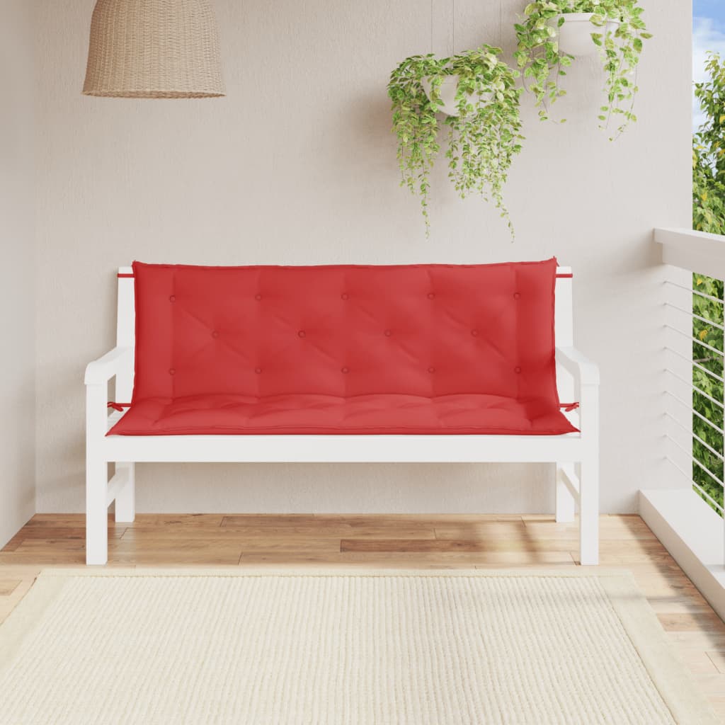 Vidaxx coussins de banc de jardin 2 pcs 150x50x7 cm tissu oxford rouge