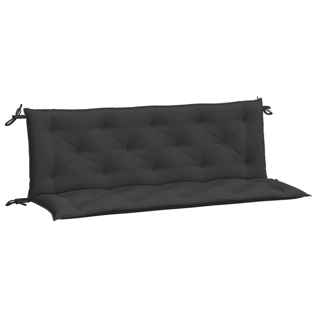 VIDAXL Garden Bench blazine 2 St 150x50x7 cm Oxford tkanina črna