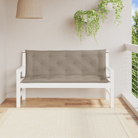 Vidaxx coussins de banc de jardin 2 pcs 150x50x7 cm tissu oxford taupe