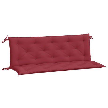 Vidaxx coussins de banc de jardin 2 pcs 150x50x7 cm tissu oxford rouge vin