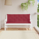 Vidaxx coussins de banc de jardin 2 pcs 150x50x7 cm tissu oxford rouge vin