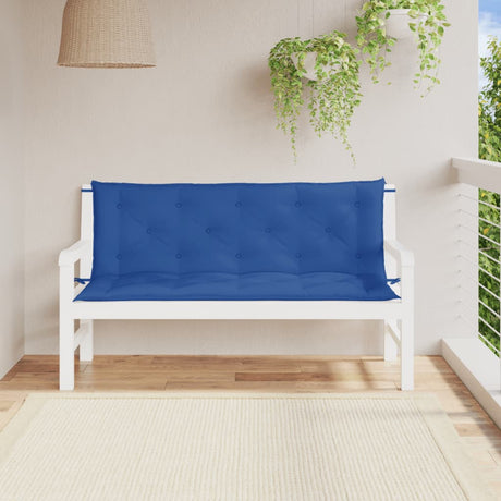 Vidaxx coussins de banc de jardin 2 pcs 150x50x7 cm tissu oxford bleu
