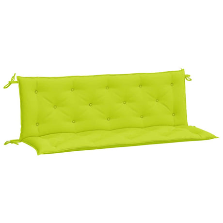 Vidaxx coussins de banc de jardin 2 pcs 150x50x7 cm tissu oxford vert vif